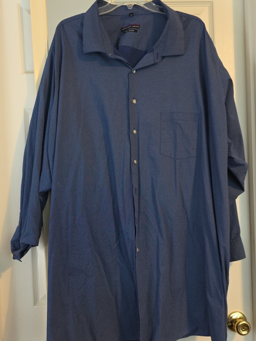 Geoffrey Beene Men's Blue Microdot Button-Down Shirt